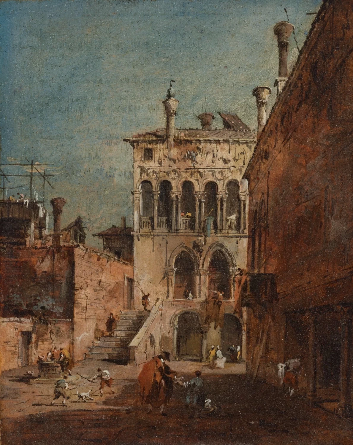 Un capriccio architettonico con campiello